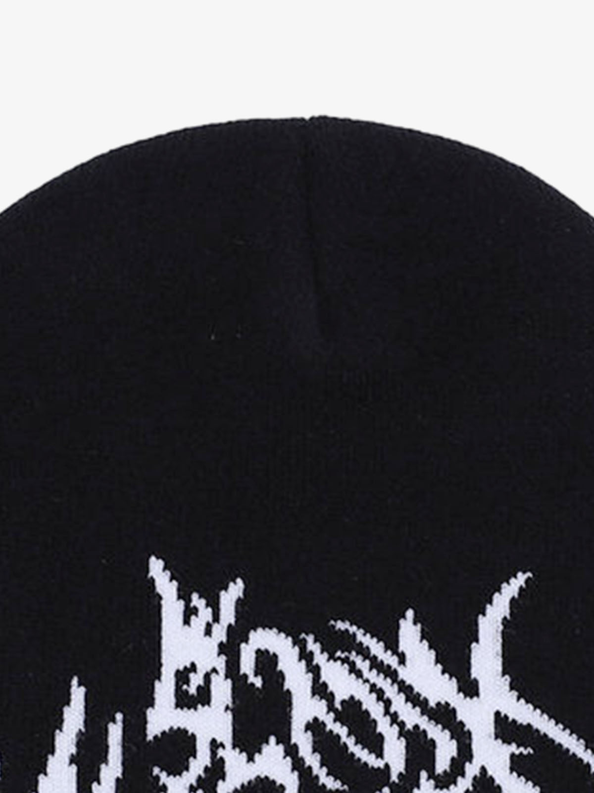 Bonnet en tricot jacquard gothique foncé