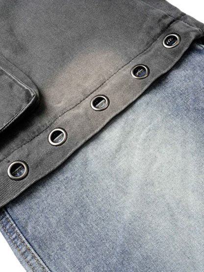 Deconstructed Detachable Split Cargo Jeans 