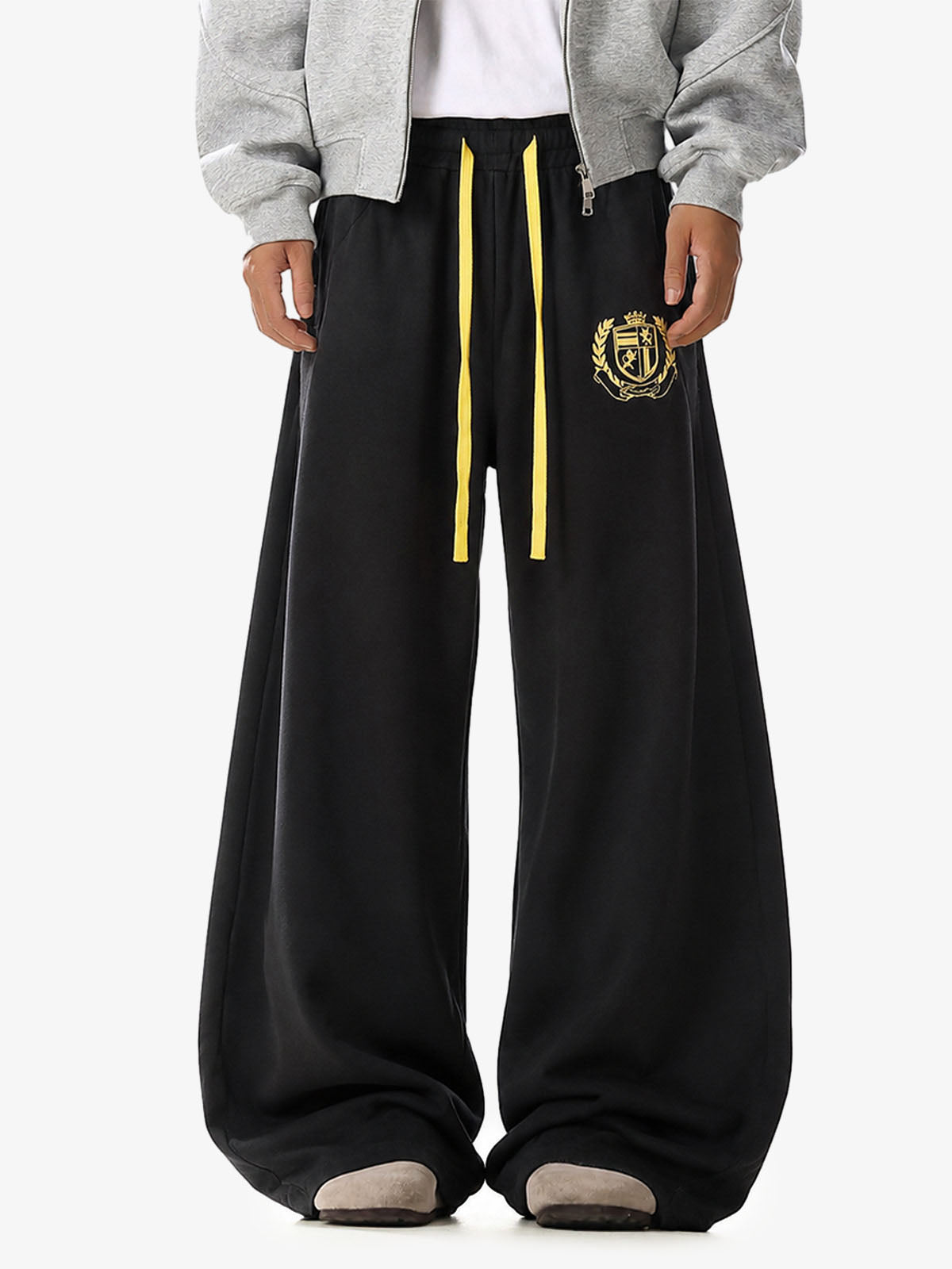 Crest Graphic Wide-Leg Sweatpants