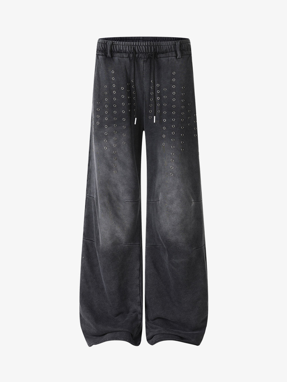 Streetwear-Sweatpants mit Used-Look und Lochstickerei