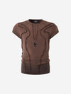 T-shirt à coutures apparentes brodées d'un scorpion