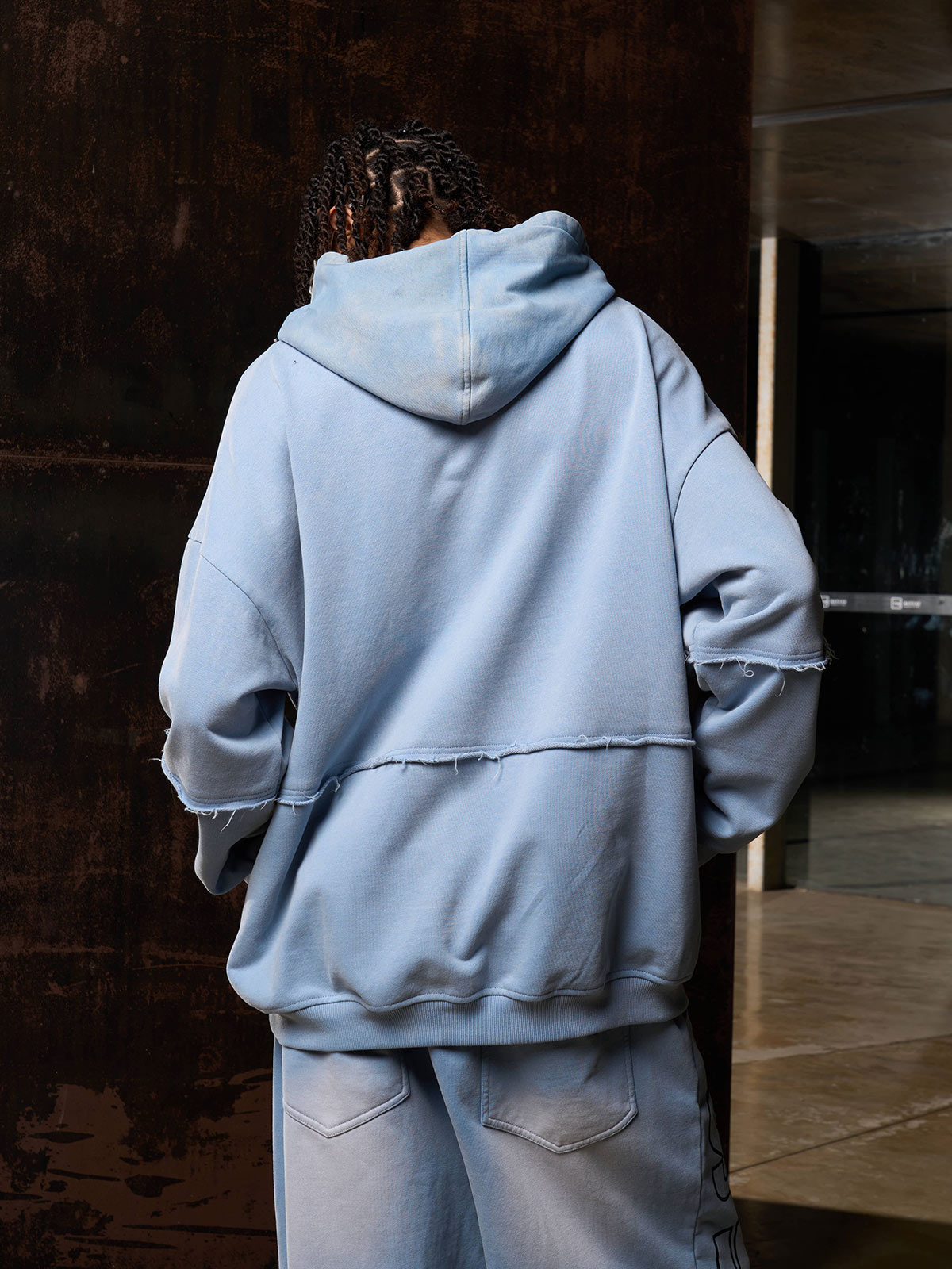 Original Washed Hooded Sweatshirt Suit 