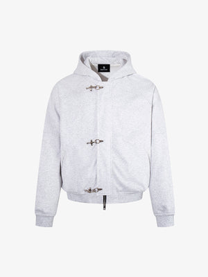 Metal Button Boxy Fit Bomber Jacket