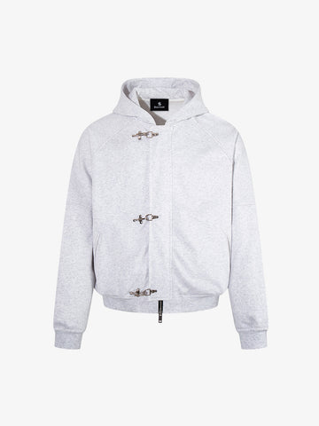 Metal Button Boxy Fit Bomber Jacket