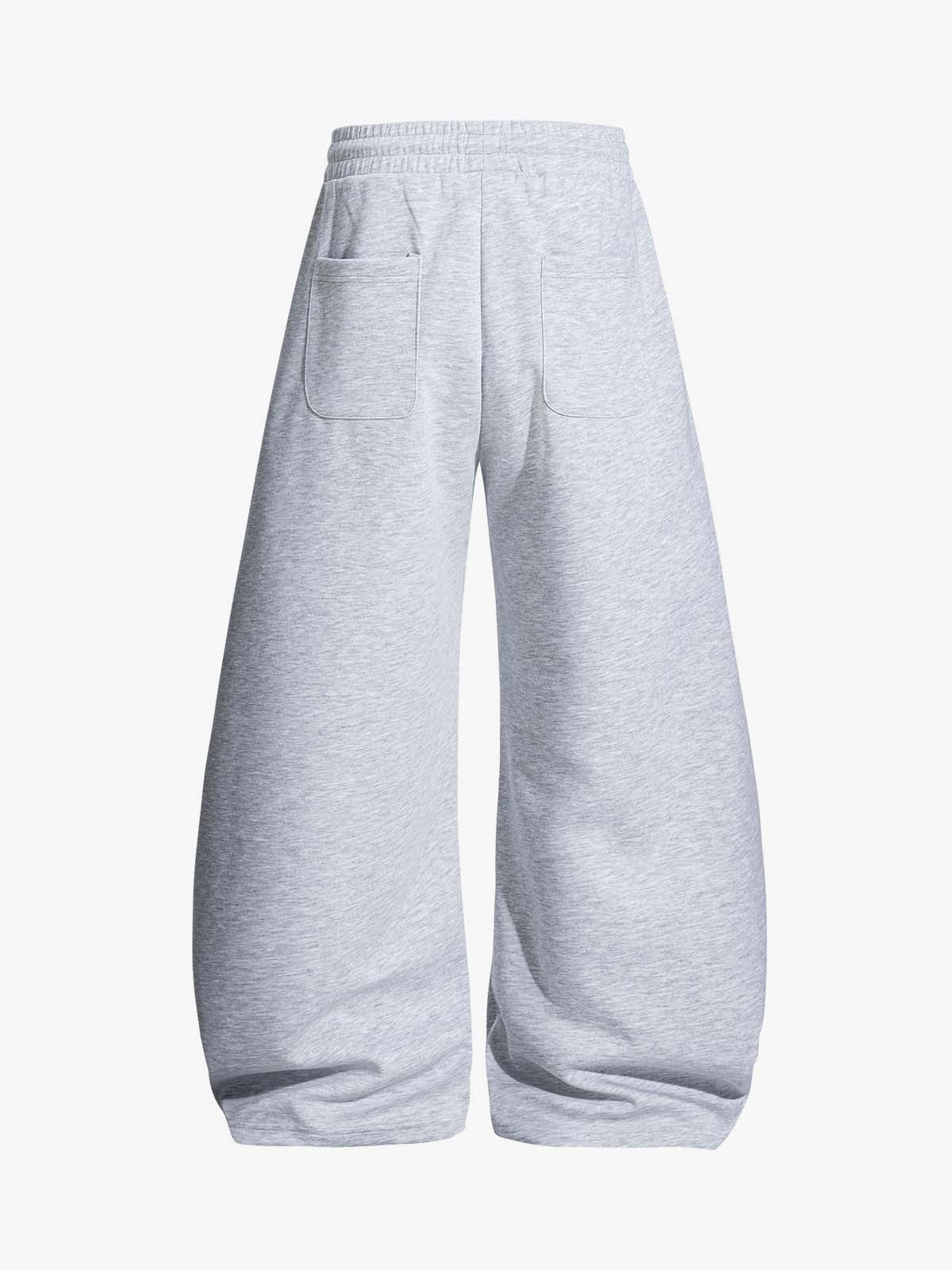 Retro Star Print Drawstring Wide-Leg Barrel Sweatpants 