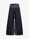 Zebra-Grafik-Jeans im Used-Look