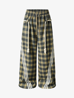 Plaid Patchwork Pants