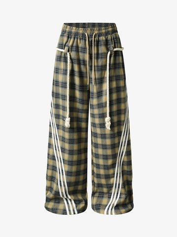 Plaid Patchwork Pants