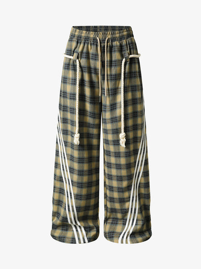 Plaid Patchwork Pants