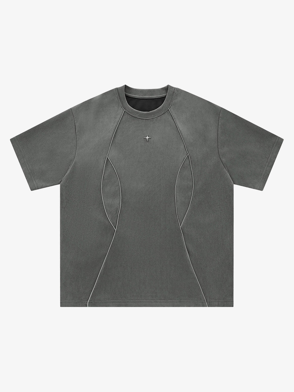 Functional Deconstructed Split Short-Sleeved T-Shirt - 2437 