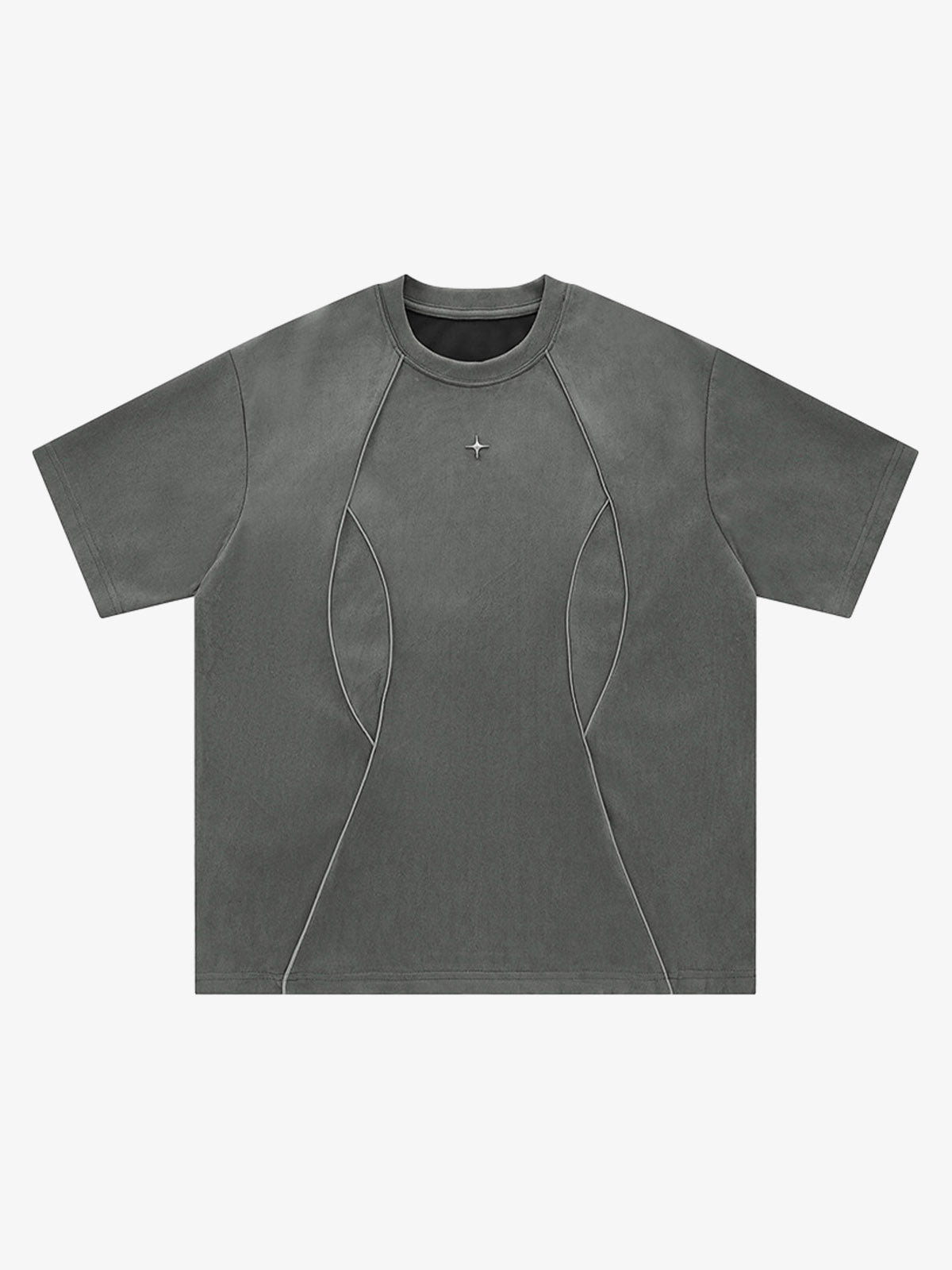 Functional Deconstructed Split Short-Sleeved T-Shirt - 2437 