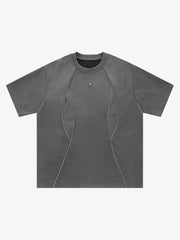 Functional Deconstructed Split Short-Sleeved T-Shirt - 2437 