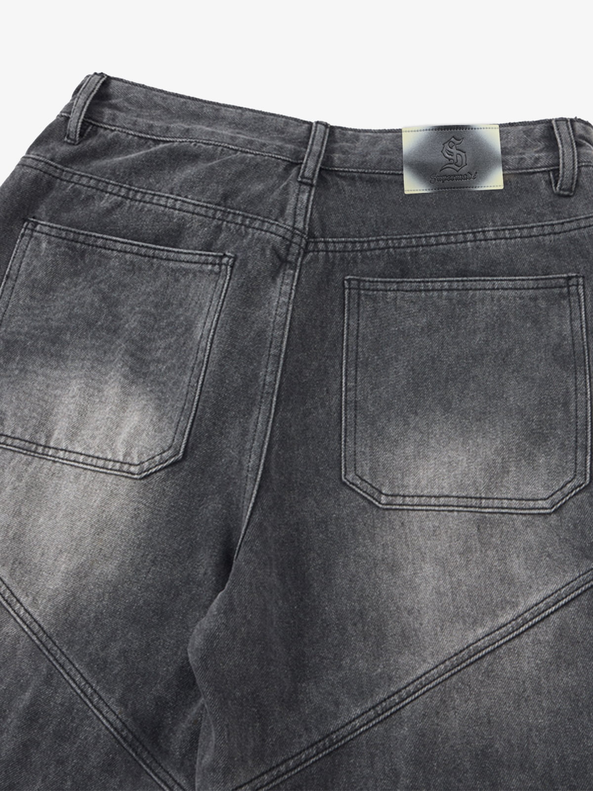 Vintage Washed Multi Pocket Cargo Jeans 