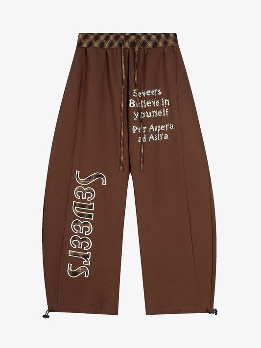 Stylish Loose-Fit Lounge Pants with Inspirational Quotes and Bold Lettering 