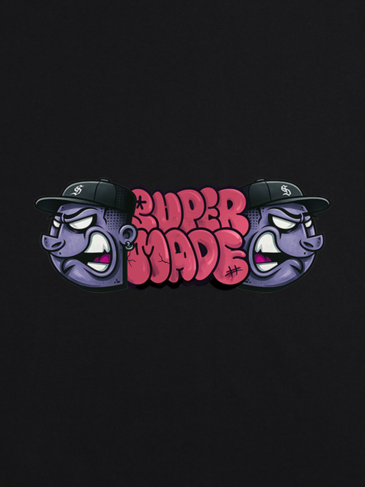 Supermade Graffiti Head Stylish Graphic T-Shirt 