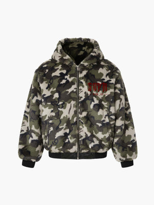 SUPERMADE Camouflage Faux Fur Quilted Set 