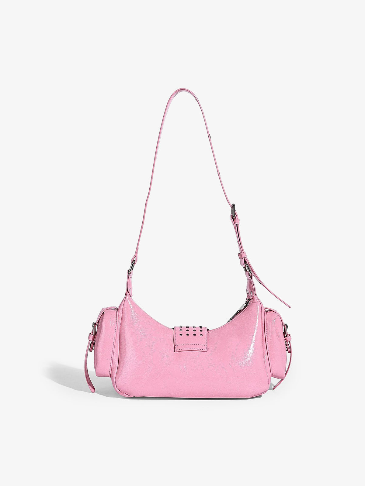 Studded Belt Buckle Shoulder Bag