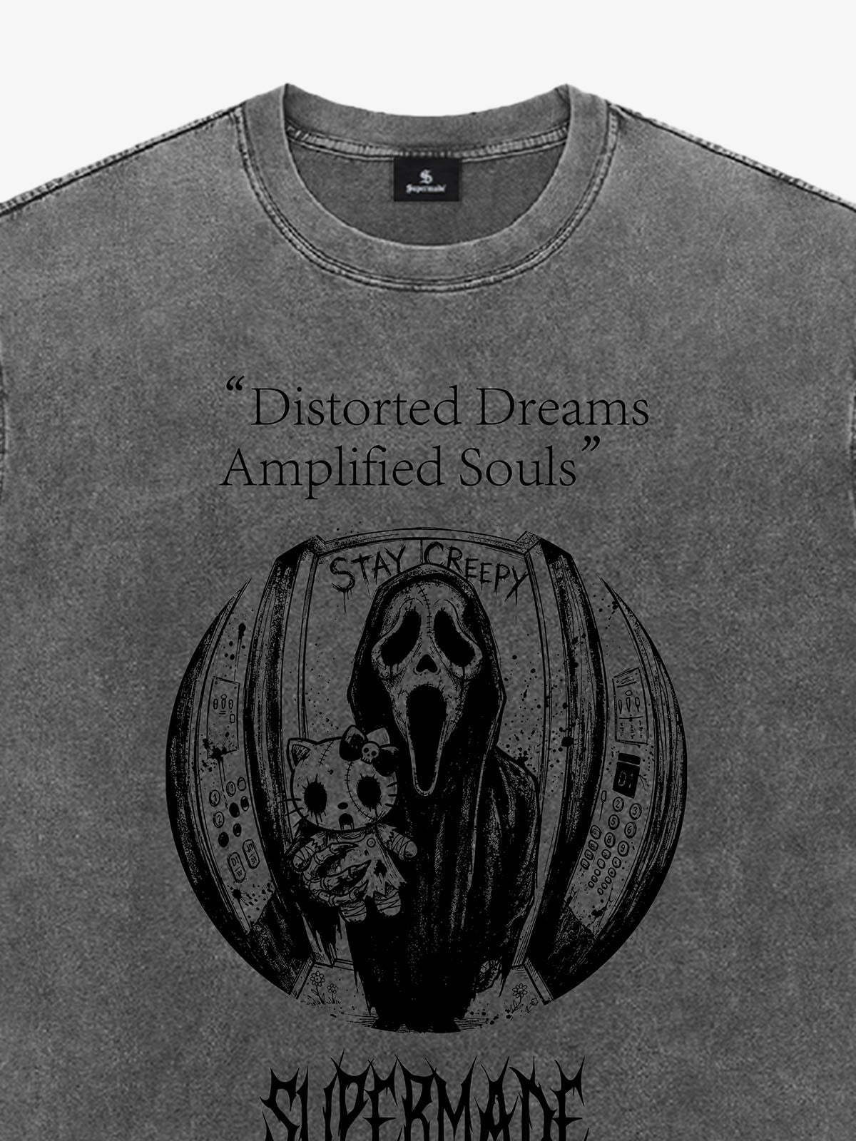 Vintage Washed Distorted Graphic T-Shirt 