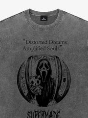 Vintage Washed Distorted Graphic T-Shirt 