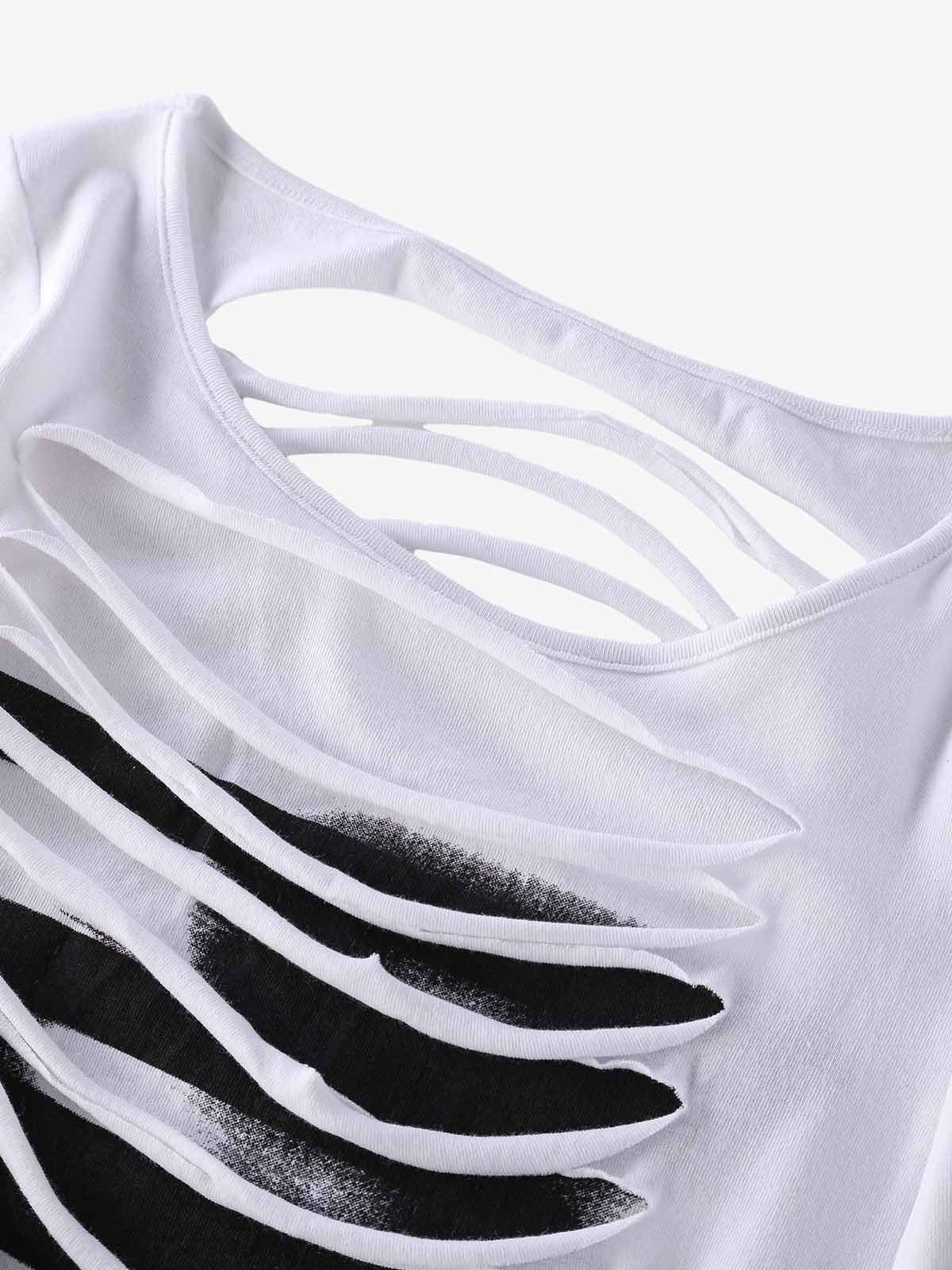 Cut-Out Slim Long Sleeve Tee