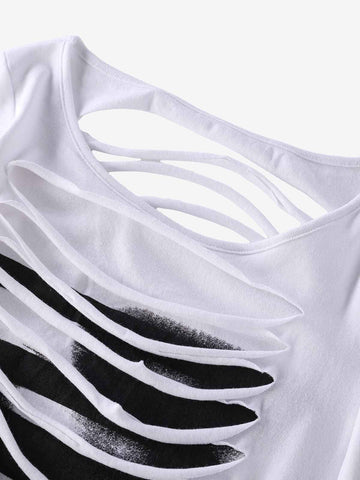 Cut-Out Slim Long Sleeve Tee