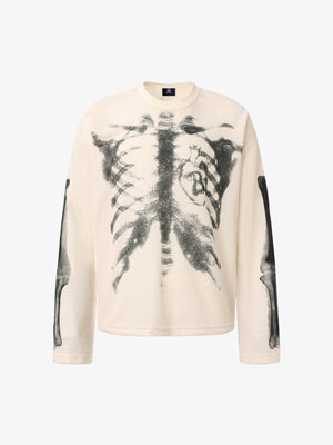 Thesupermade Skeleton Print Long-sleeved T-shirt 