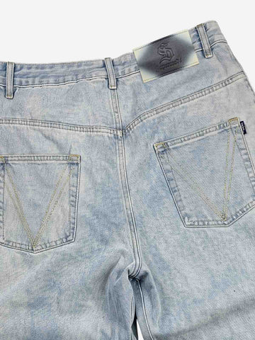 Vintage Washed Straight-Leg Jeans