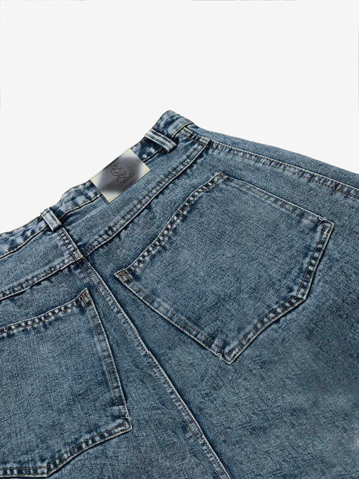 Wide Leg Striped Patchwork Letter Print Pants