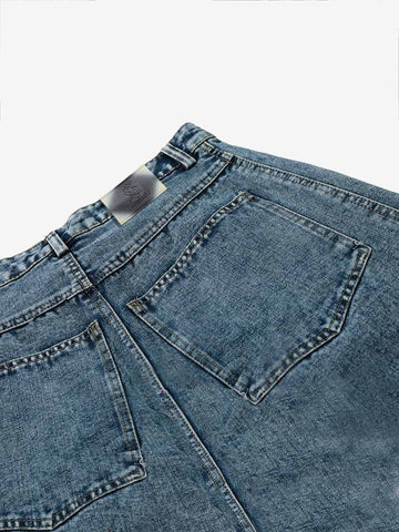 Wide Leg Striped Patchwork Letter Print Pants