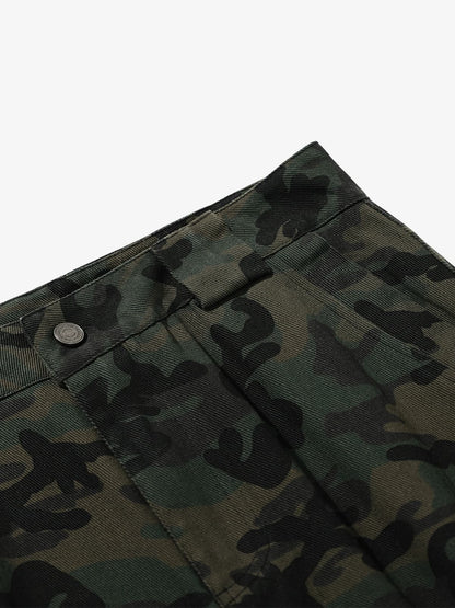 High-Waisted Wide-Leg Cargo Pants with Unique Pocket Design 