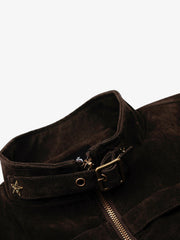 veste en daim à étoiles