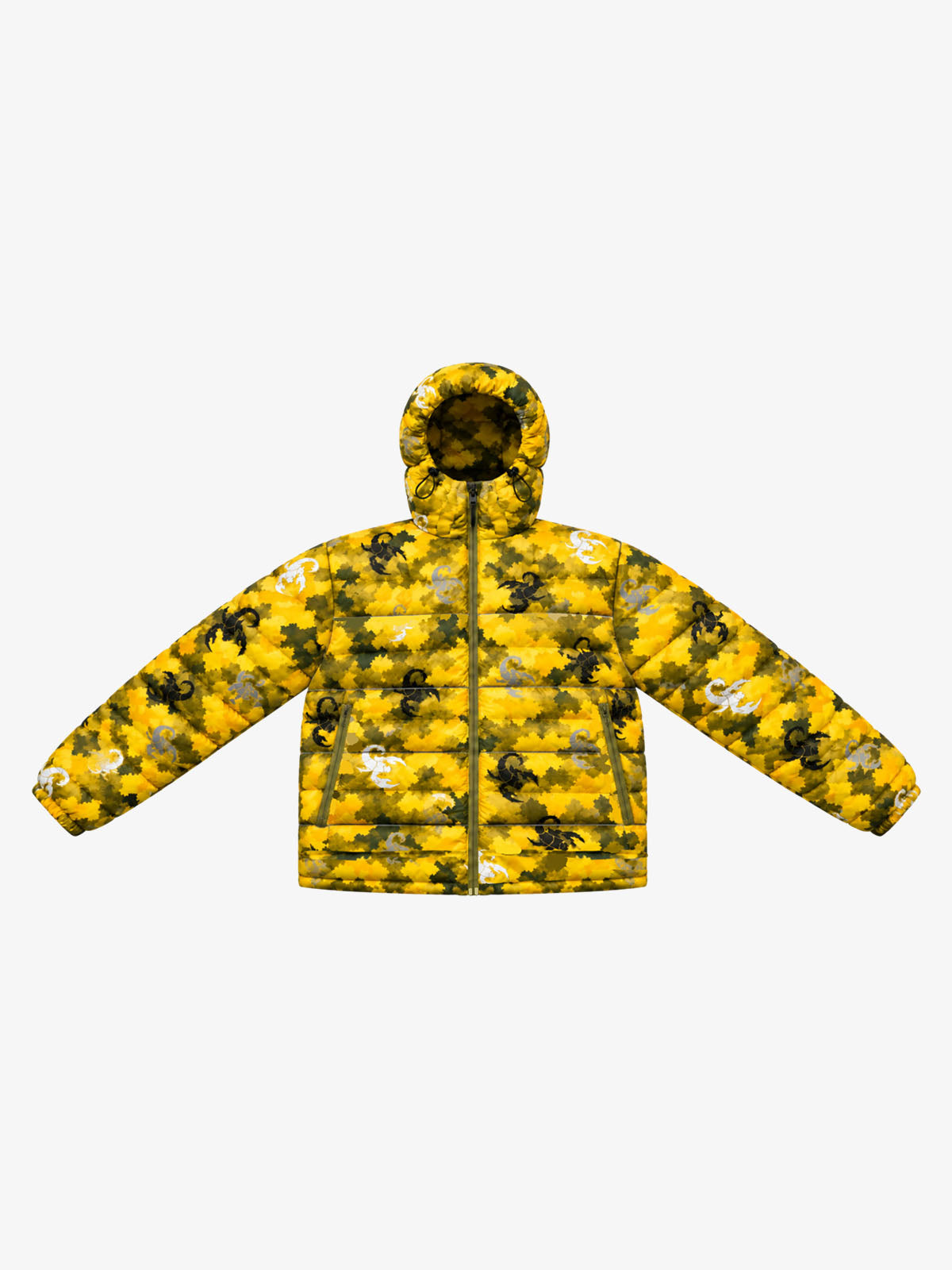 Scorpion Camouflage Hooded Cotton-padded Coat