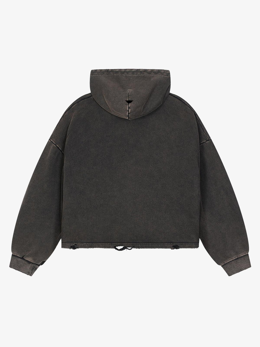 Skull Matrix Discharge-Print Washed Hoodie