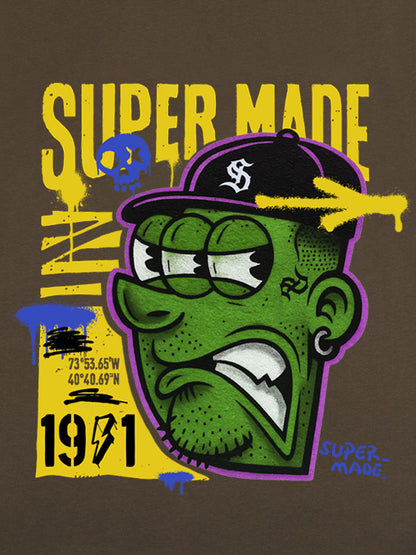 Bold Monster Design Graphic T-Shirt 