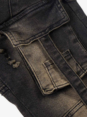 Multi-Pocket Low Rise Bootcut Jeans