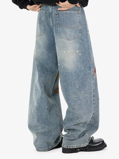 Graffiti Paint-Splatter Jeans