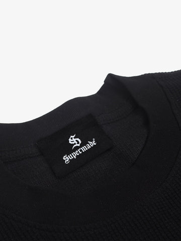 Studded Graphic Heavyweight Waffle Long Sleeve Tee