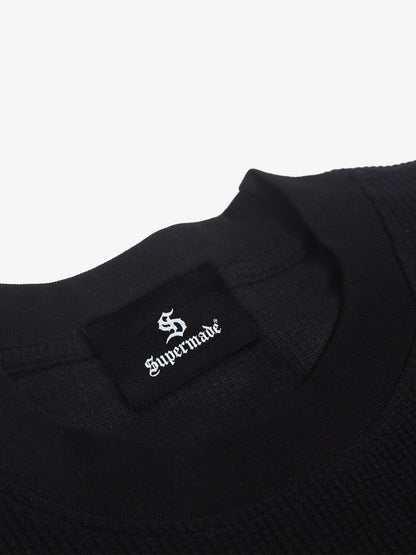 Studded Graphic Heavyweight Waffle Long Sleeve Tee