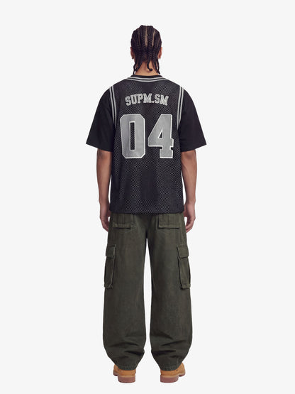 SUPERMADE 04 Polka Dot Mesh Layered Vest Jersey T-Shirt 