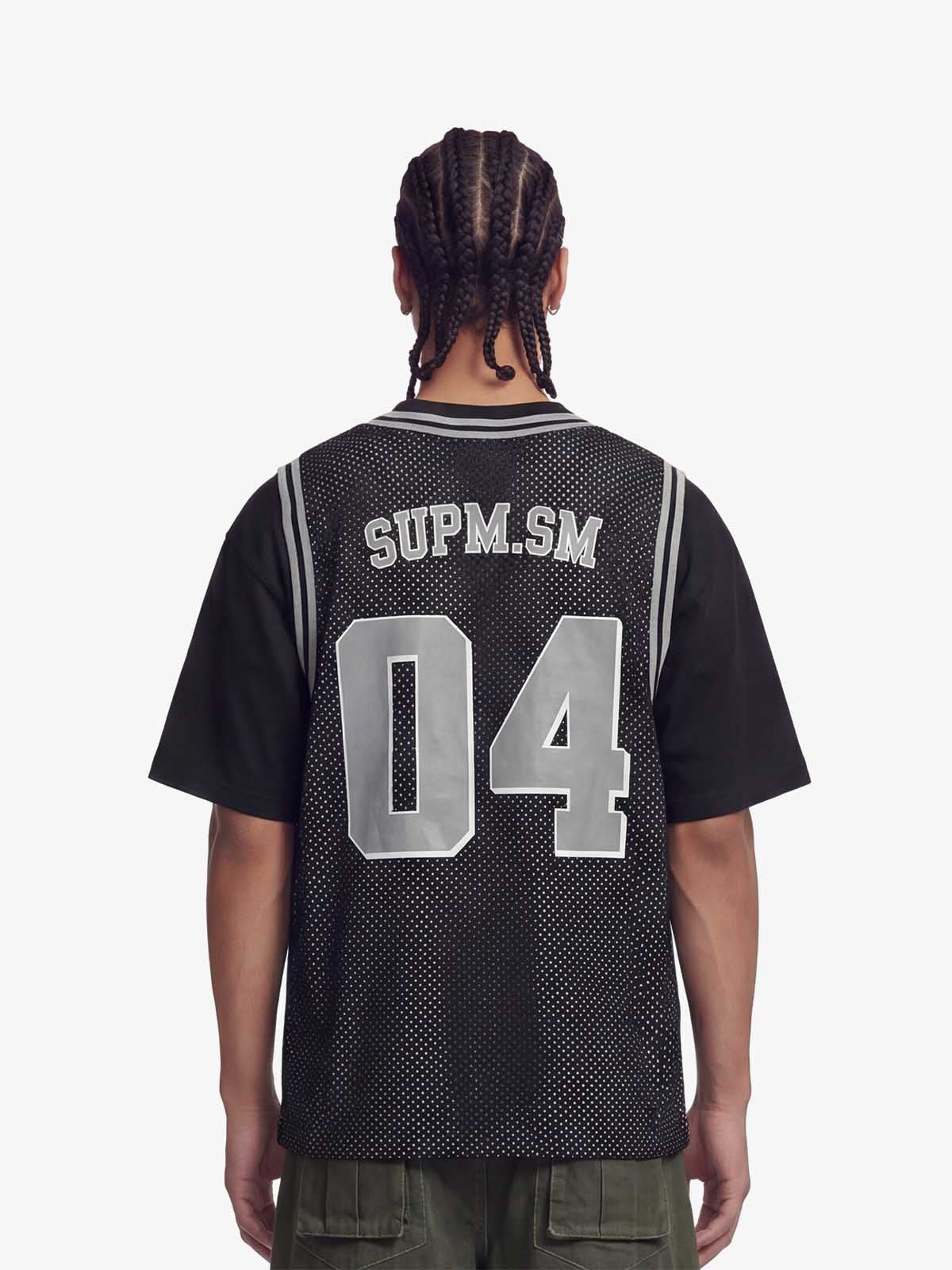 SUPERMADE 04 Polka Dot Mesh Layered Vest Jersey T-Shirt 