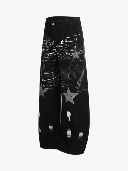 Street Star Painted Barrel Jeans 