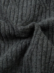 Knitted Distressed Diamond Pattern Raw Edge Sweater 