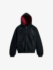 Rhinestone Zip Hoodie