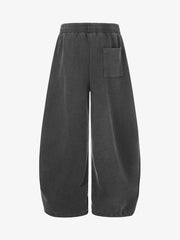Graphic Washed Curved-Leg Sweatpants