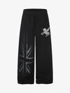 Flag Graphic Embroidered Sweatpants