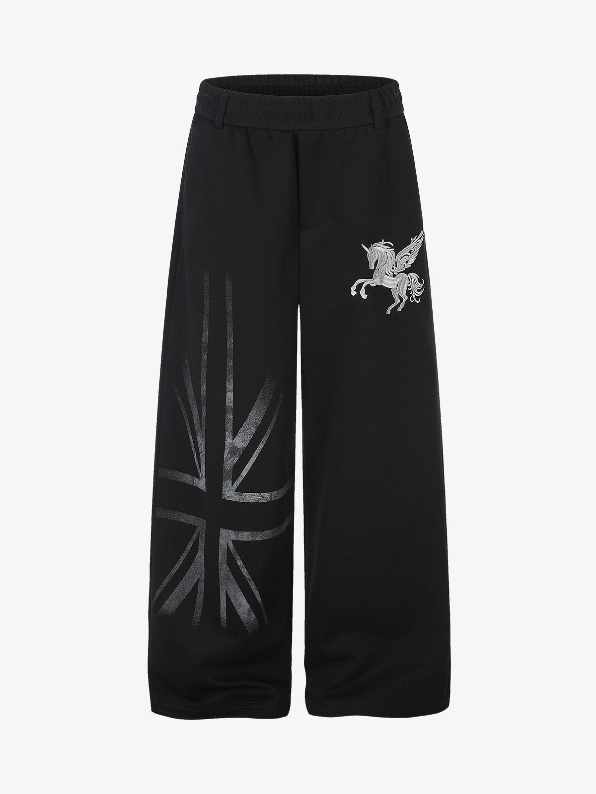 Flag Graphic Embroidered Sweatpants