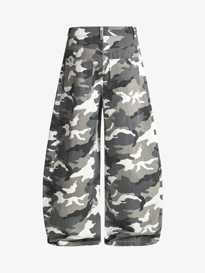 Camouflage Wide-Leg Trousers for Casual and Outdoor Adventures 