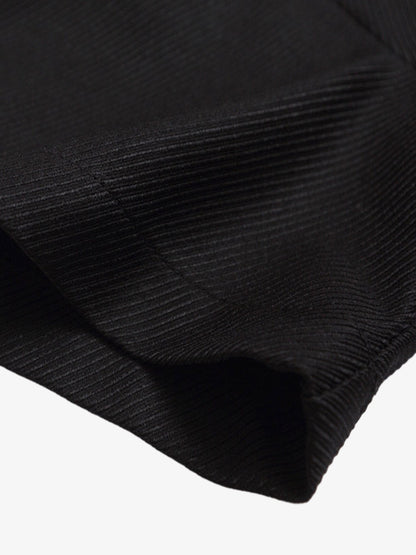 Fake Two-piece Stitching Lapel Pearl Button Shirt 