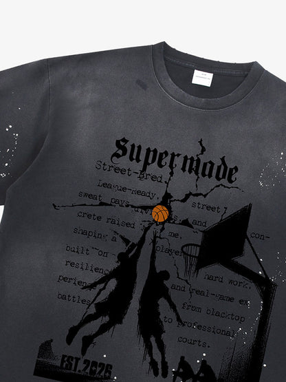 thesupermade Street Basketball  training pattern T-Shirt 