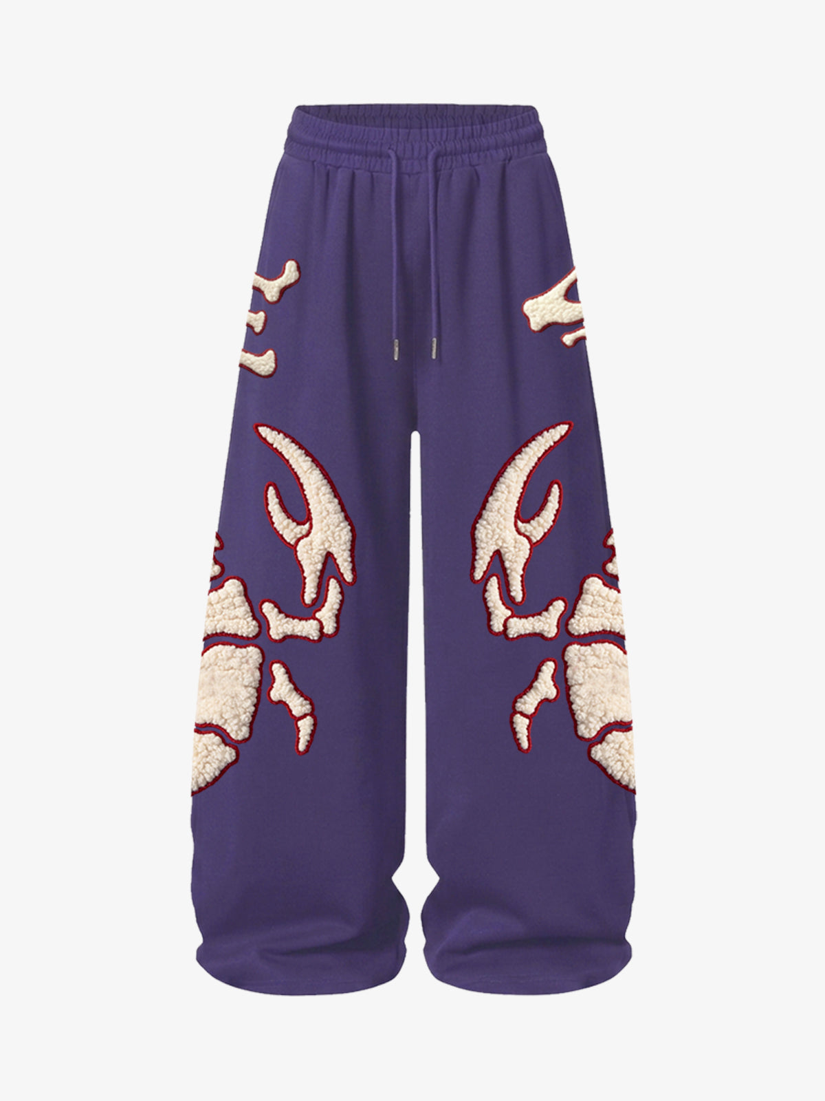 Scorpion Skeleton Terry Embroidered Wide-Leg Sweatpants